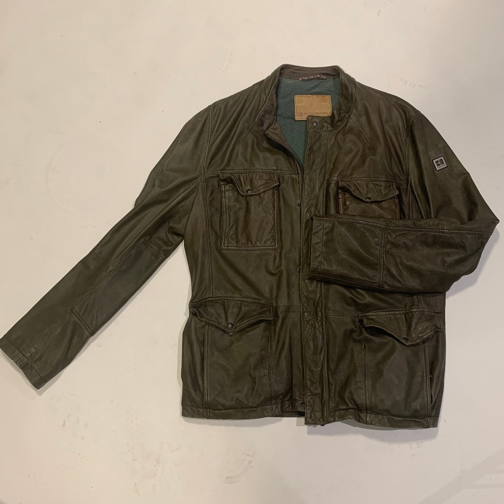 BOSS Orange Leather Moto Jacket